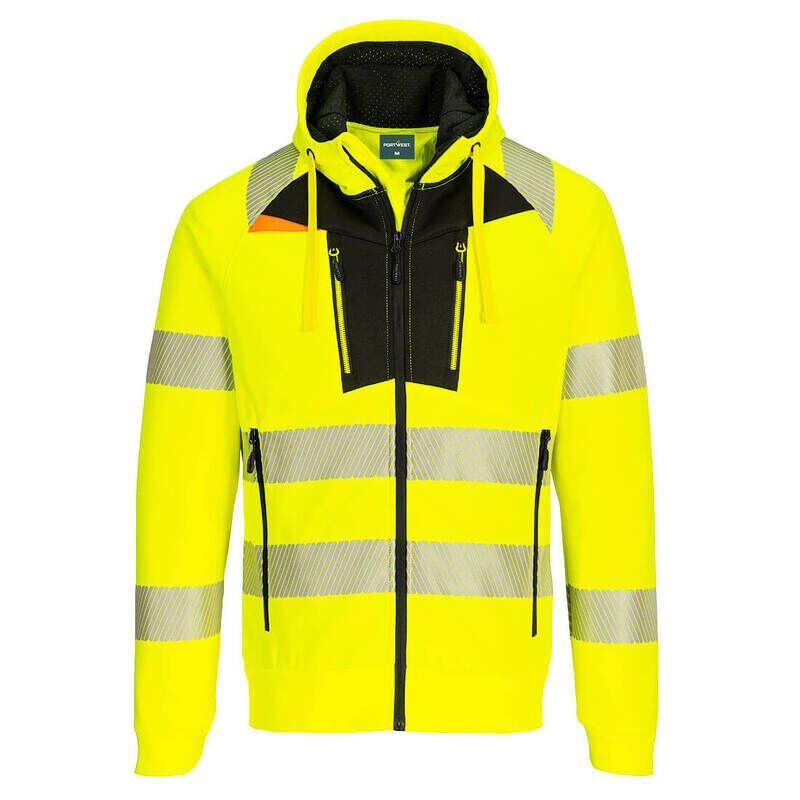 Portwest DX4 Hi-Vis Hoodie (Yellow/Black / M / R)