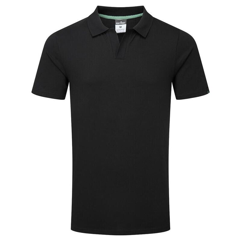 Portwest Organic Cotton Recyclable Polo Shirt (Black / XXXL / Regular Fit)