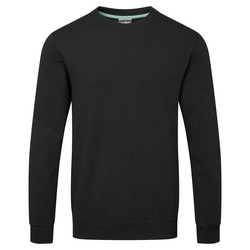 Portwest Organic Cotton Recyclable Sweatshirt (Black / XL / Regular Fit)