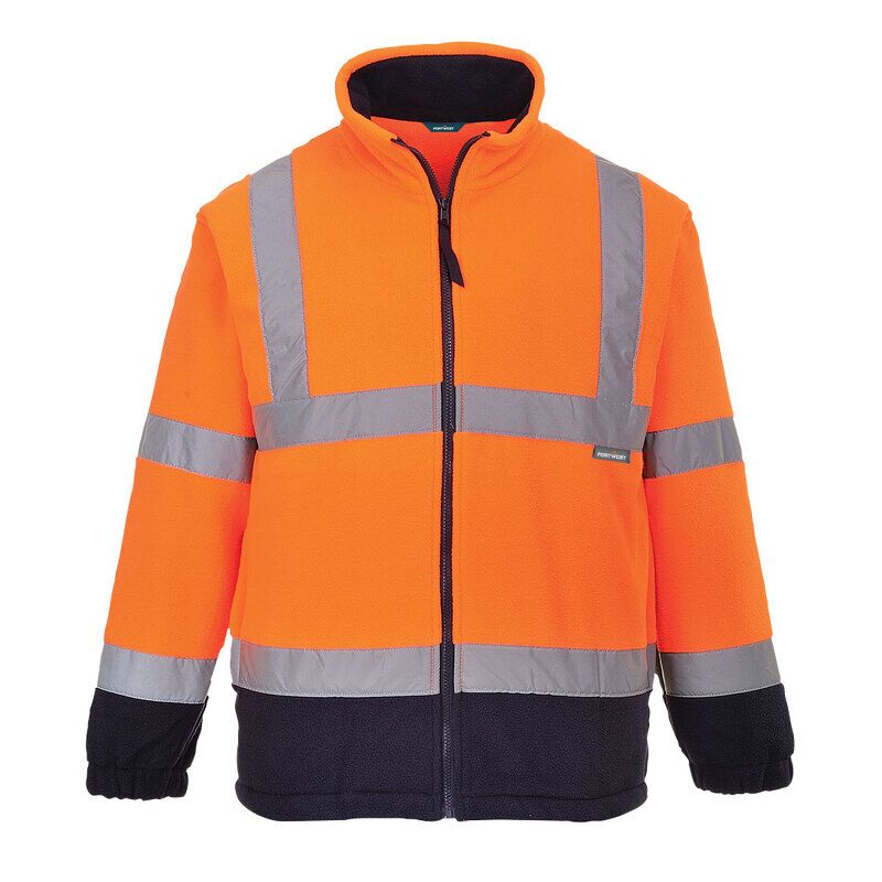 Portwest ES1 Essential Hi-Vis Contrast Fleece (Orange/Navy / XL / Regular Fit)