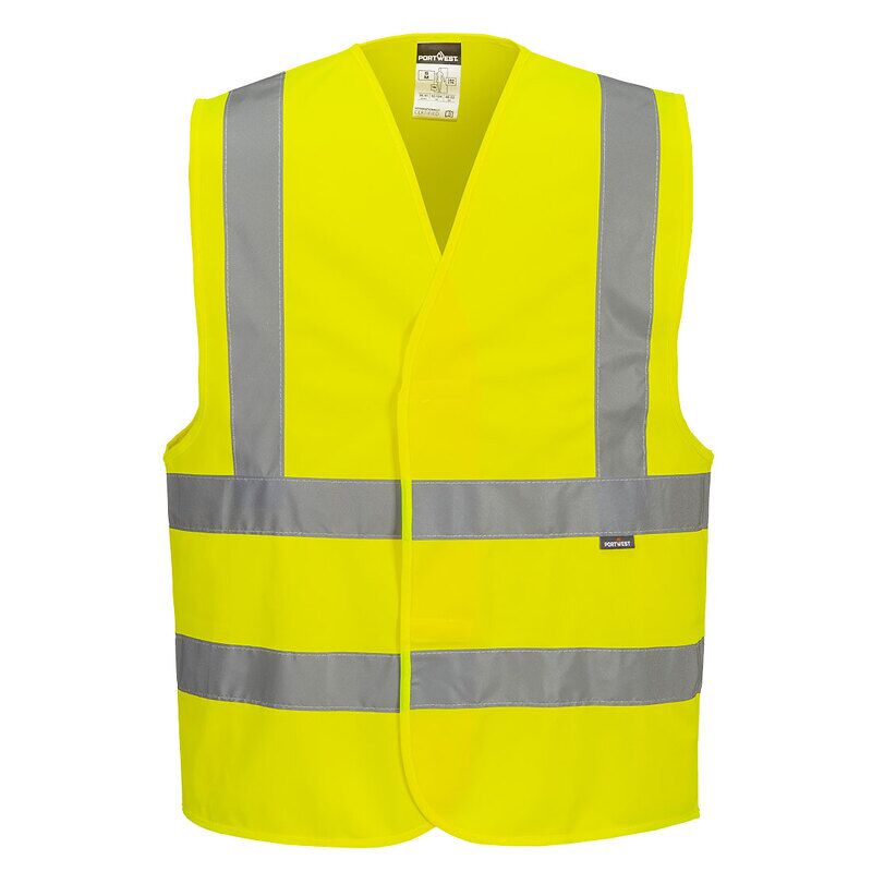 Portwest ES1 Essential Hi-Vis Band and Brace Vest (Yellow / XXXL / Regular Fit)