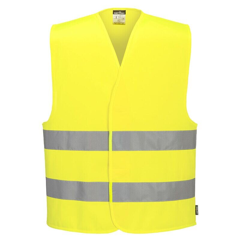 Portwest ES1 Essential HV Two Band Vest (Yellow / 4XL / Regular Fit)