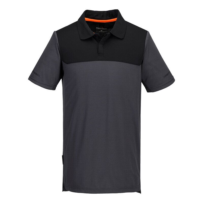 Portwest EV4 Lightweight Short Sleeved Polo Shirt (Metal Grey / M / Regular Fit)