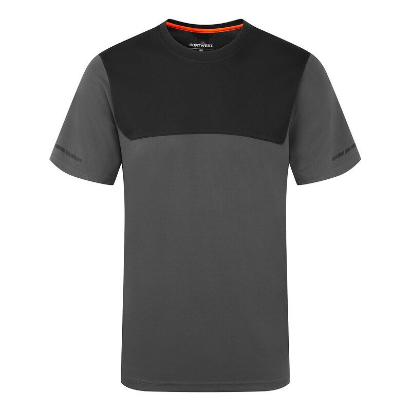 Portwest EV4 Lightweight Short Sleeved T-Shirt (Metal Grey / XXXL / Regular Fit)