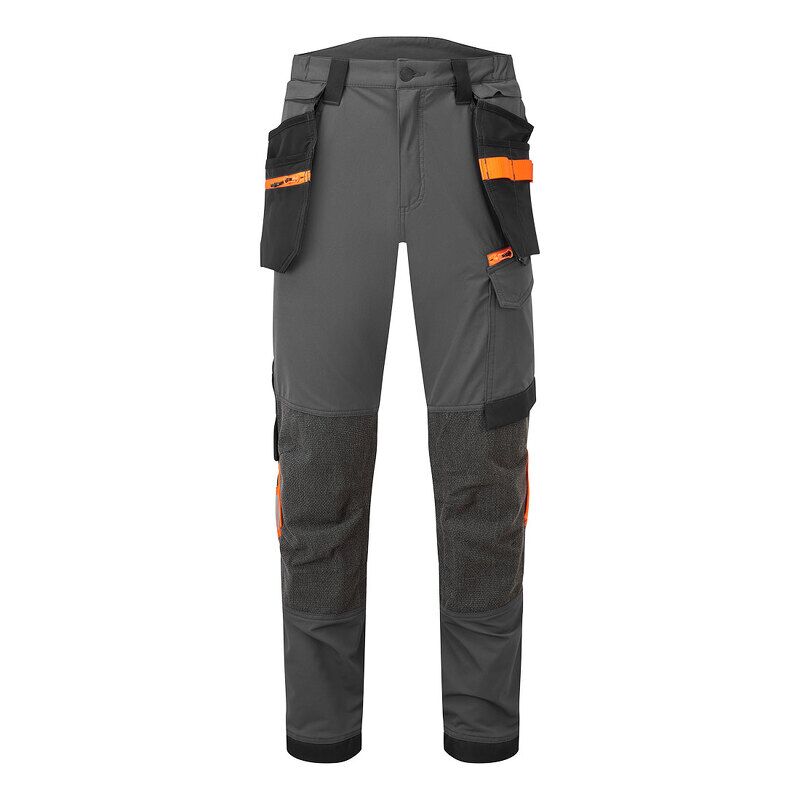 Portwest EV4 Stretch Detachable Holster Trousers (Metal Grey Short / 40/ Short Fit)