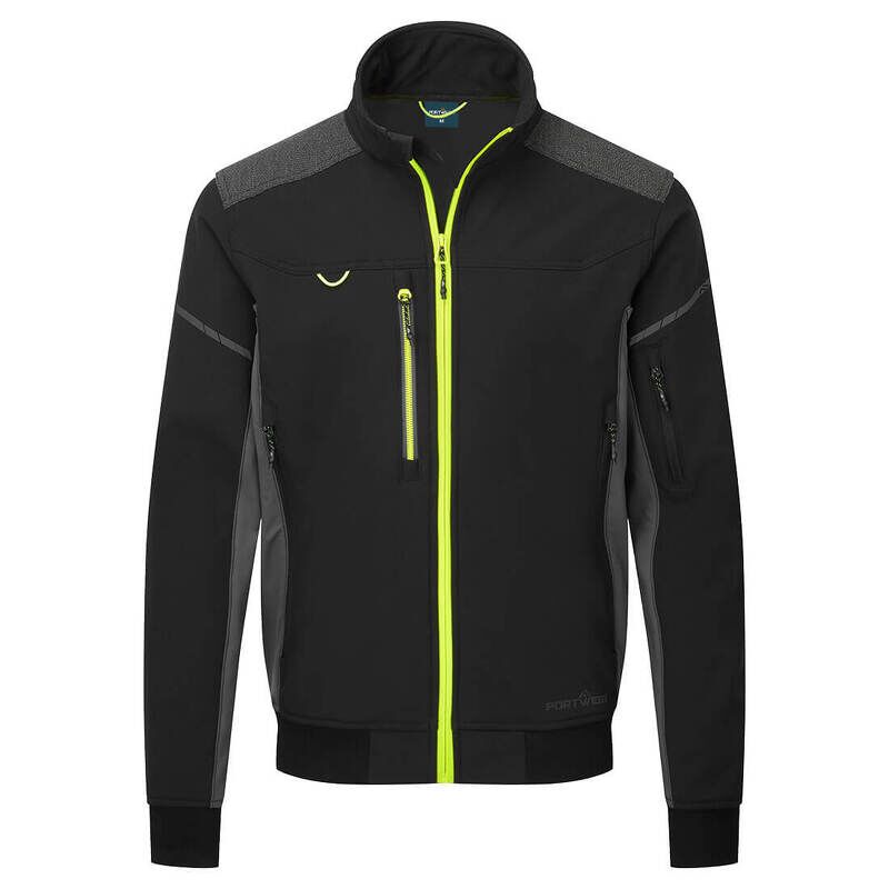 Portwest EV4 Softshell Bomber (3 Layers) (Black / L / Tall Fit)