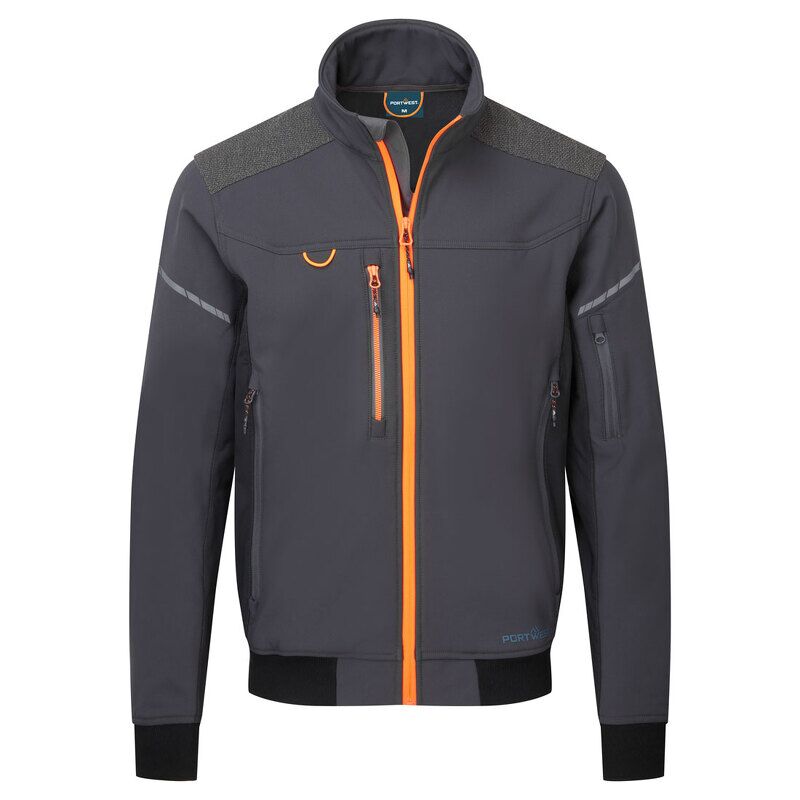 Portwest EV4 Softshell Bomber (3 Layers) (Metal Grey Tall / L / Tall Fit)