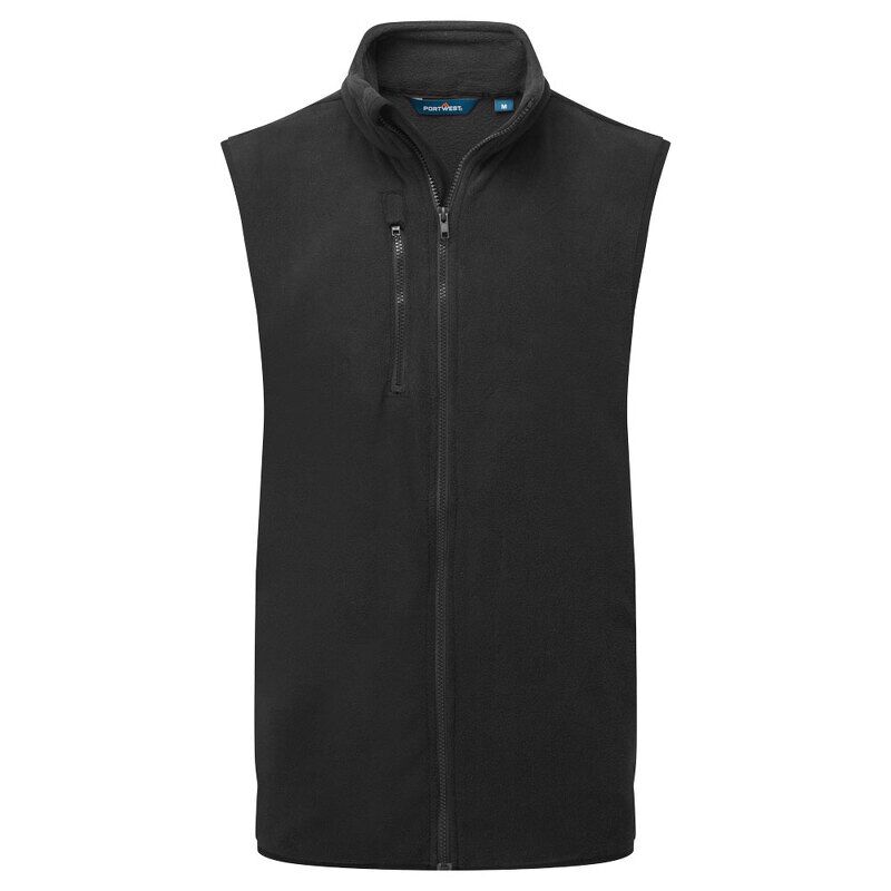 Portwest Eco Fleece Gilet  (Black / S / Regular Fit)
