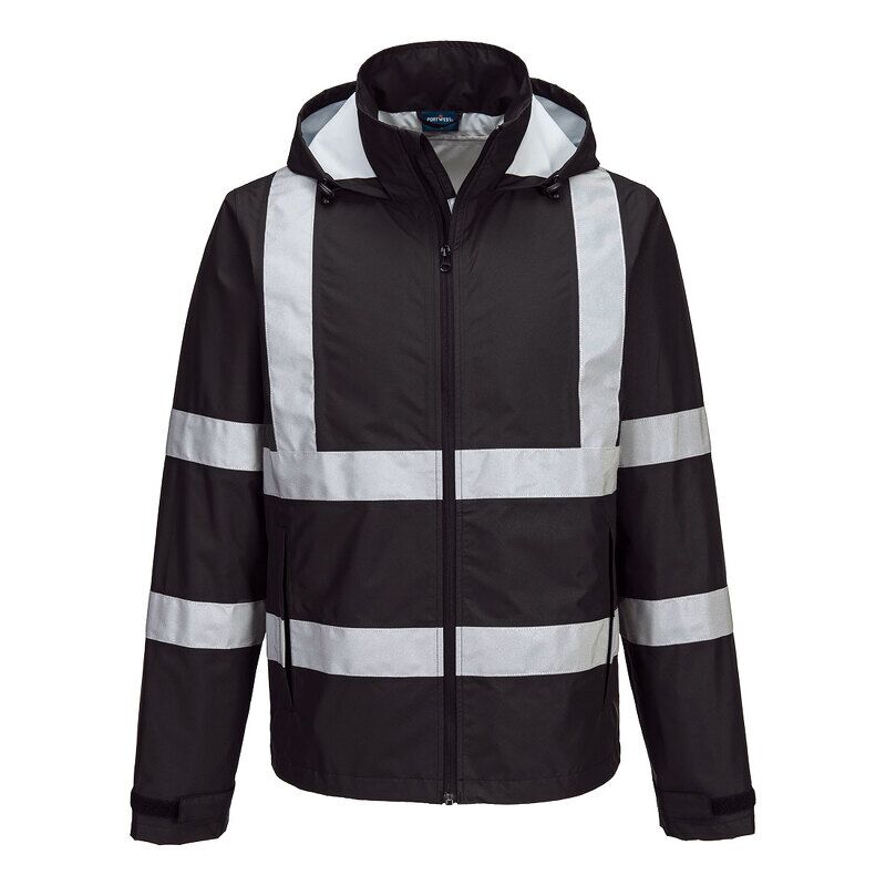 Portwest Iona Enhanced Lightweight Packable Jacket (Black / 6XL / Regular Fit)