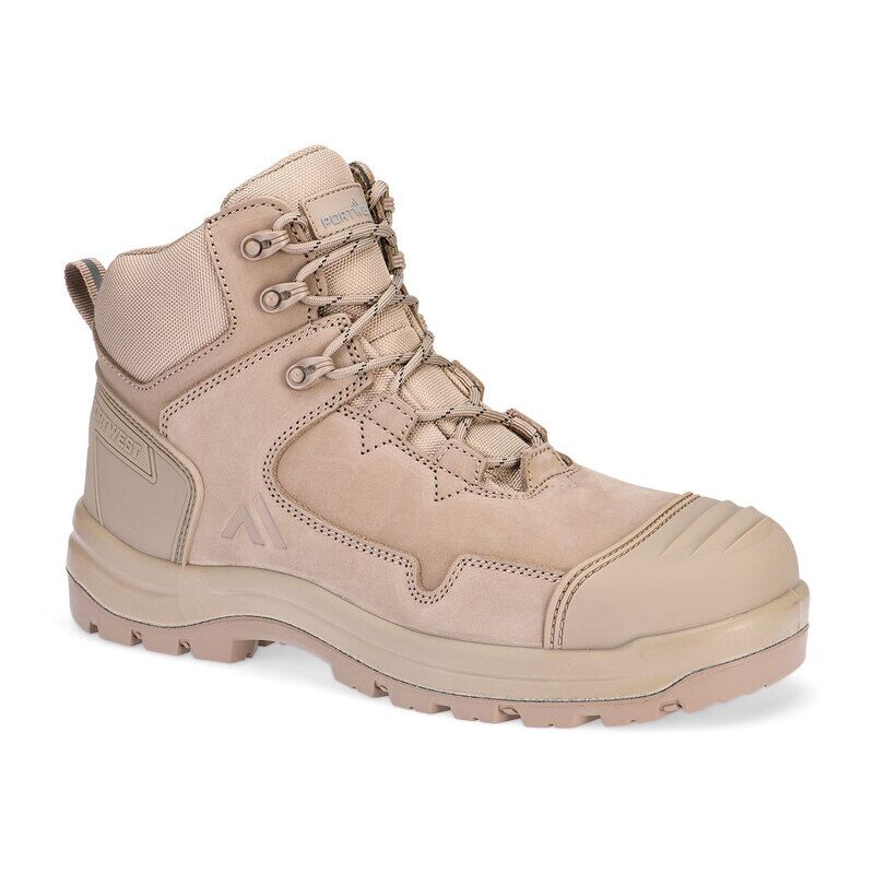 Portwest Composite Nubuck Leather Mid Boot S3S HRO SR FO SC LG (Stone / 49 / Regular Fit)