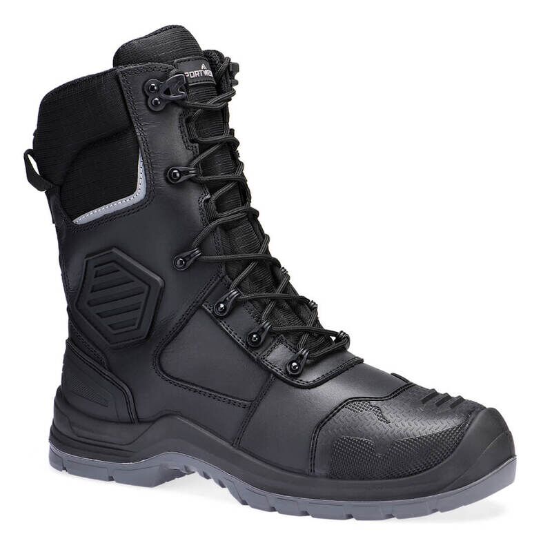 Portwest Composite Leather High Boot S7L HRO M CI LG SC AN SR FO (Black / 40 / Regular Fit)