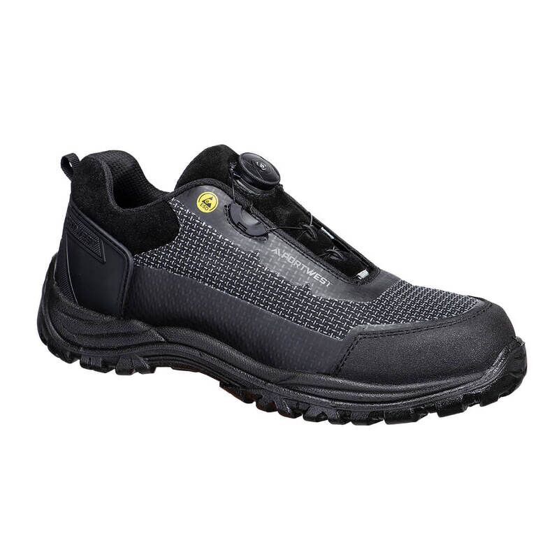 Portwest Girder Composite Low Shoes S3S ESD SR FO (Black/Grey / 39 / Regular Fit)