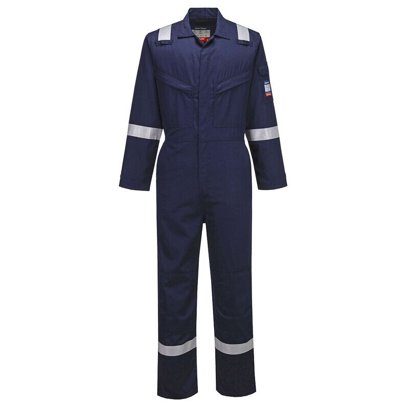 Portwest Insect Repellent Flame Resistant Coverall (Navy / L / Regular Fit)