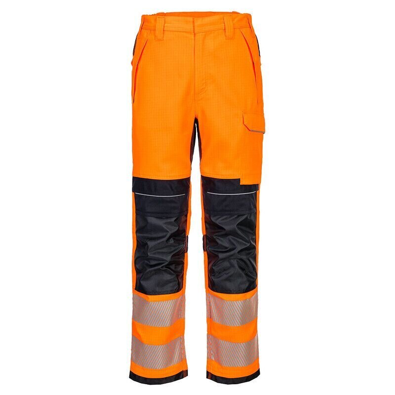 Portwest PW3 Modaflame Work HVO Multi-Norm Flame Resistant Trousers (Orange/Navy / 38 / Regular Fit)