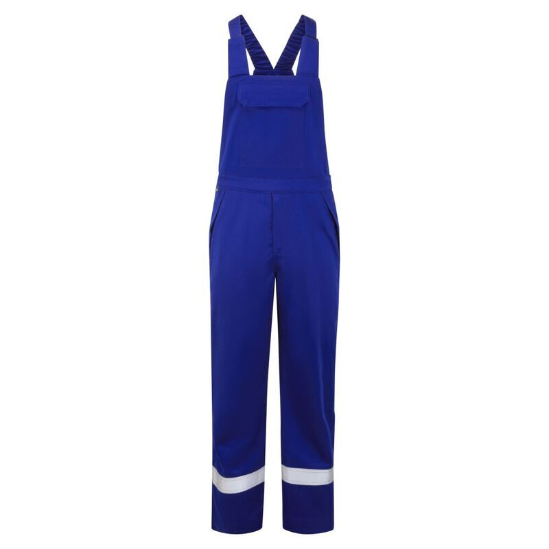Portwest Bizflame Work+ Flame Resistant Bib and Brace (Royal Blue / XXXL / Regular Fit)