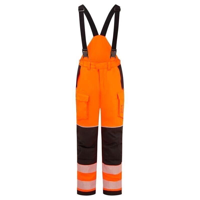Portwest PW3 Modaflame Rain+ Hi-Vis Multi-Norm FR Winter Trousers (Orange/Black / L / Regular Fit)