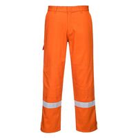 Portwest Bizflame Work FR Womens Trousers (Orange / S / Regular Fit)
