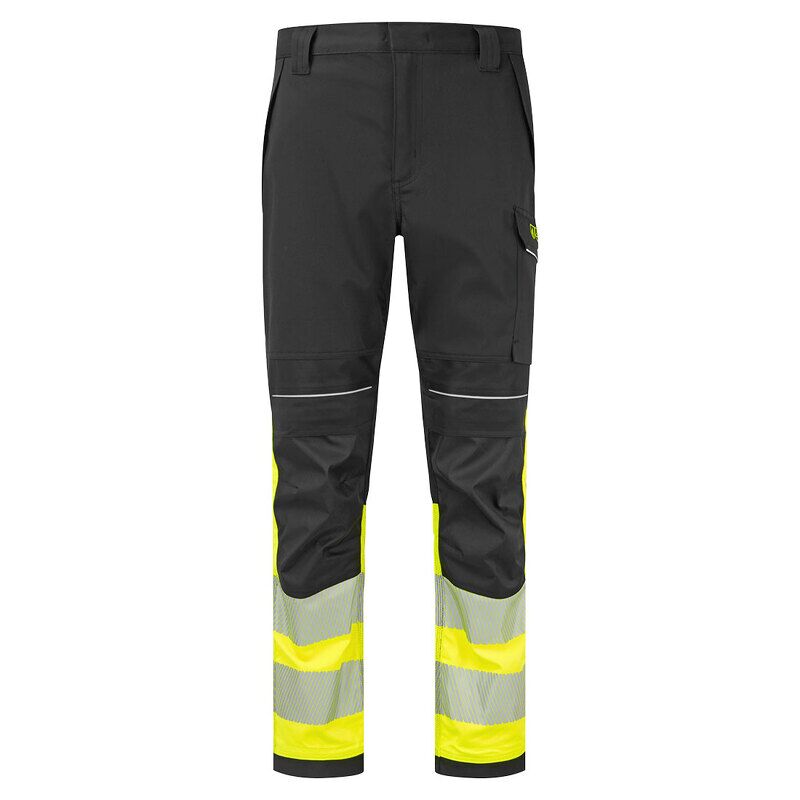 Portwest PW3 Modaflame Work Hi-Vis Class 1 FR Trousers (Yellow/Black / 42 / Regular Fit)