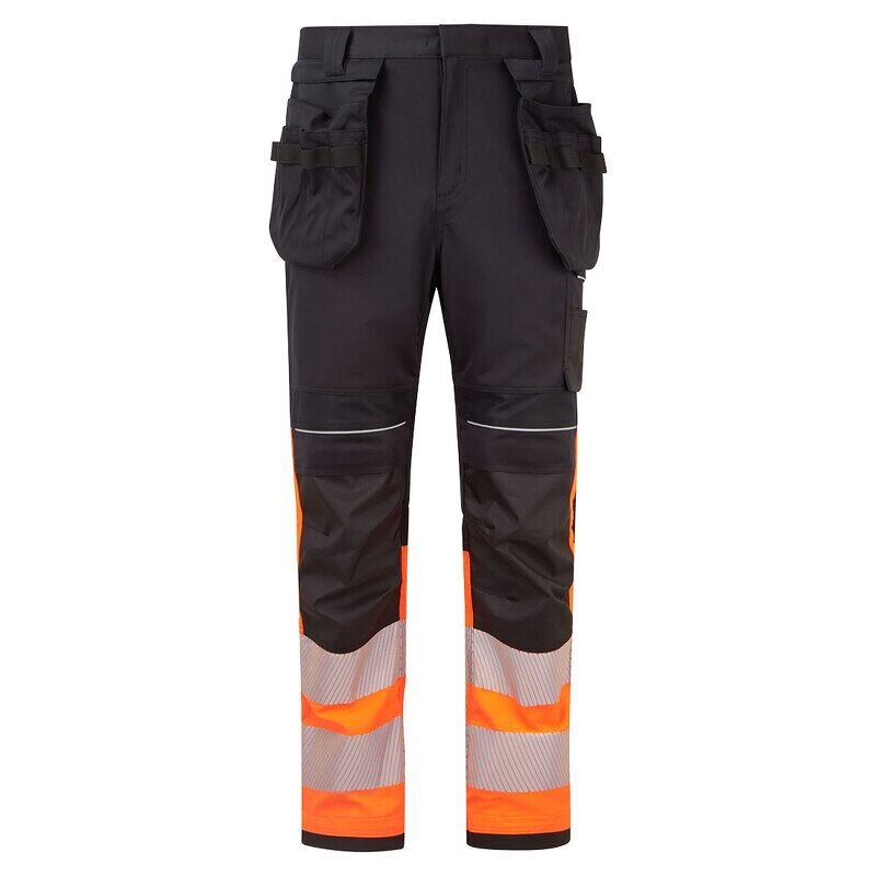 Portwest PW3 Modaflame Work HVO Class 1 FR Holster Trousers (Orange/Black / 34 / Regular Fit)
