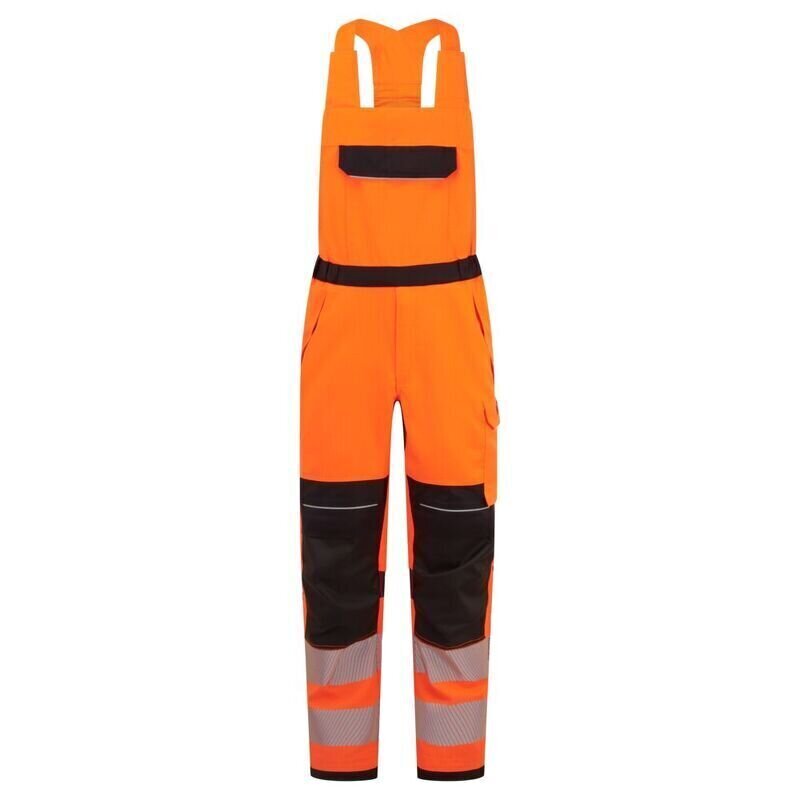 Portwest PW3 Modaflame Work HVO Multi-Norm Flame Resistant Bib and Brace (Orange/Black / L / Regular Fit)