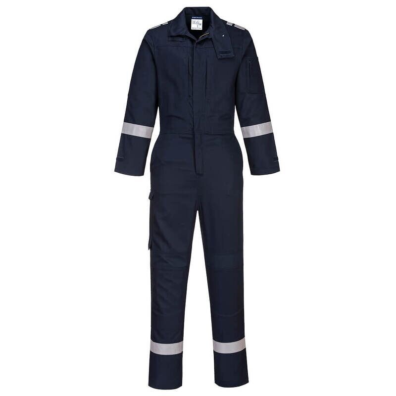 Portwest Bizflame Work Stretch Panelled Coverall  (Navy / XXXL / Regular Fit)