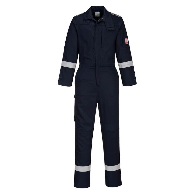 Portwest Bizflame Work Lightweight Stretch Panelled Coverall  (Navy / XXXL / Regular Fit)