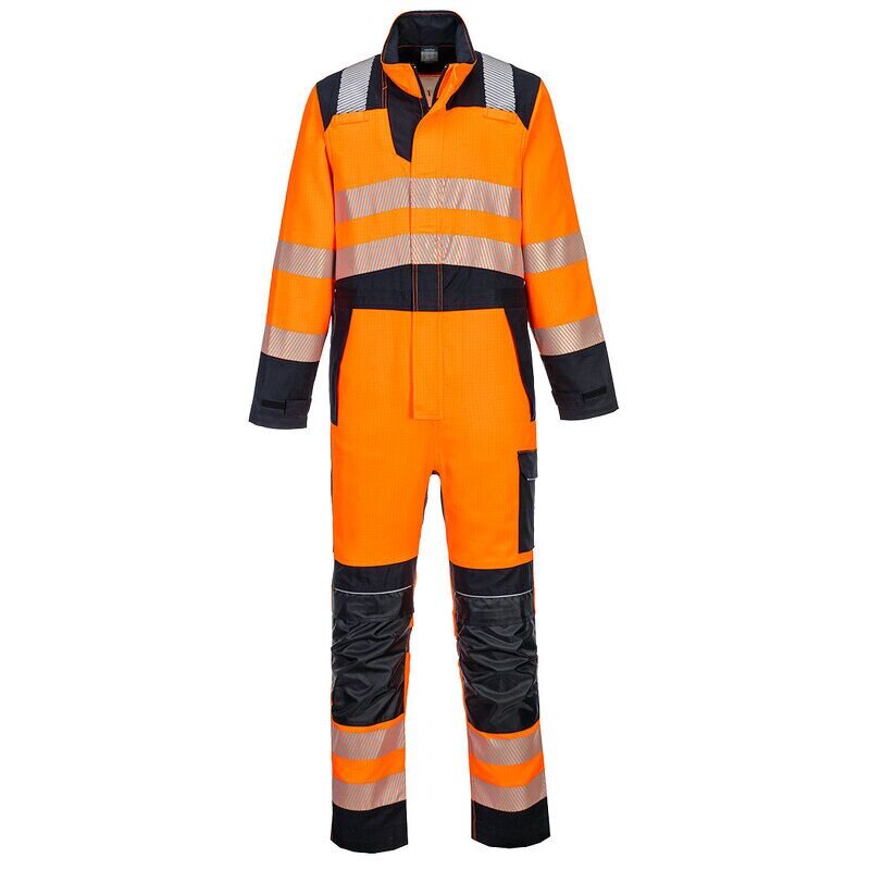 Portwest PW3 Modaflame Work HVO Multi-Norm Flame Resistant Coverall (Orange/Navy / M / Regular Fit)