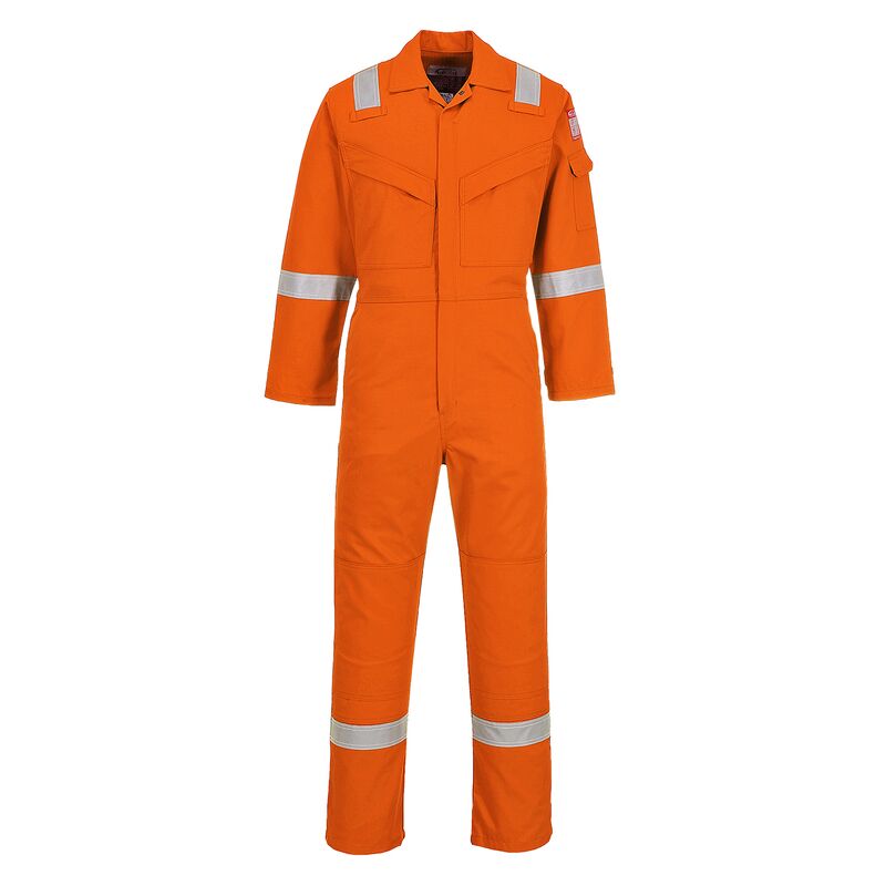 Portwest Bizflame Work Flame Resistant Coverall (Orange Tall / 5XL / Tall Fit)