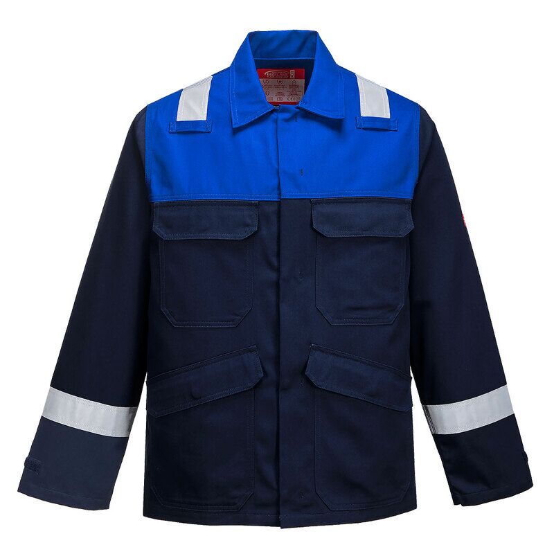 Portwest Bizflame Work Jacket (Navy/Royal / S / Regular Fit)