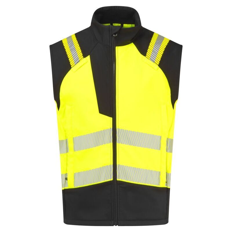 Portwest PW3 Modaflame Softshell Hi-Vis Flame Resistant Gilet (Yellow/Black / L / Regular Fit)