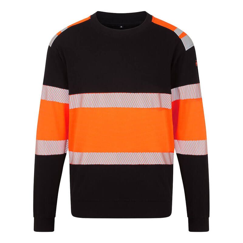 Portwest PW3 Modaflame Knit HVO Class 1 Flame Resistant Sweatshirt (Orange/Black / XL / Regular Fit)