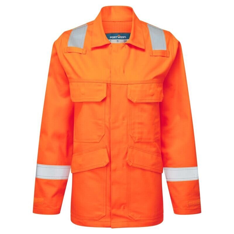 Portwest Bizflame Work Flame Resistant Ladies Jacket (Orange / XS / Regular Fit)