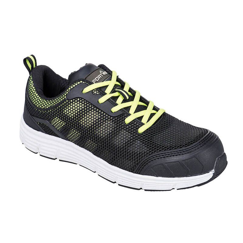 Portwest Steelite Tove Trainers S1P (Black/Green / 45 / Regular Fit)