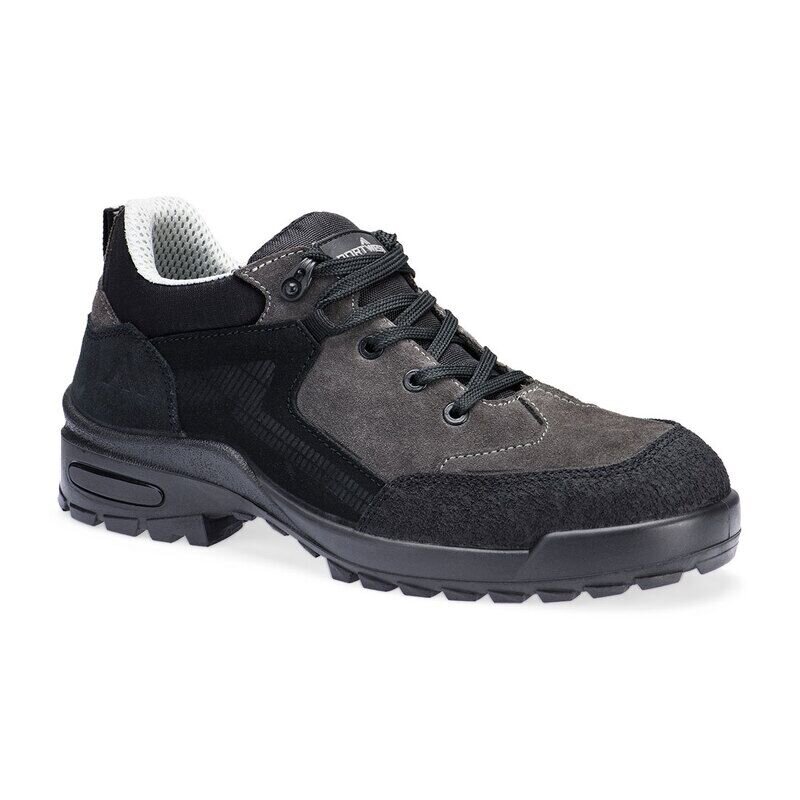 Portwest Steel Suede Leather Low Shoes S3L CI FO SR (Black/Grey / 41)