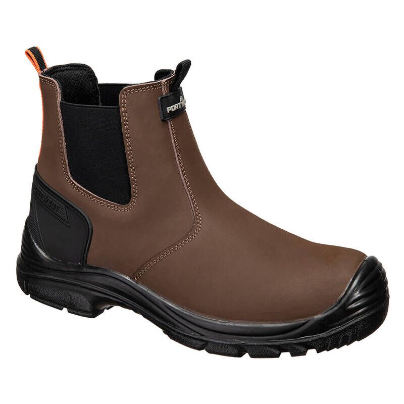Portwest Steel Action Nubuck Dealer Boot S7 SC FO SR (Brown/Black / 36 / Regular Fit)