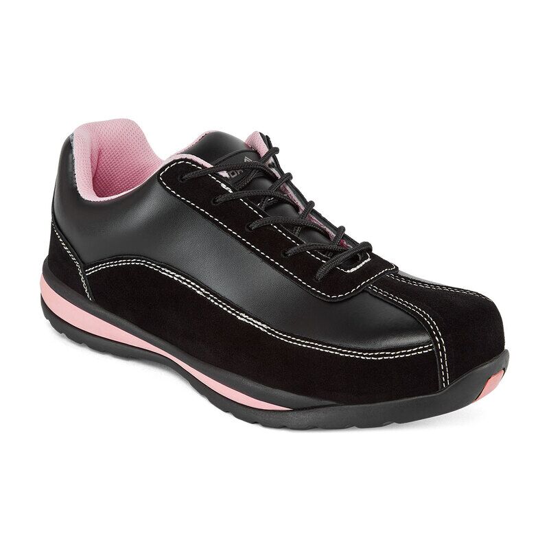 Portwest Steelite Ladies Safety Trainer S1P HRO (Black/Pink / 38 / R)
