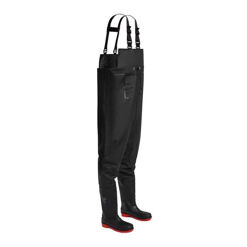 Portwest Safety Chest Wader S5 (Black / 39 / Regular Fit)