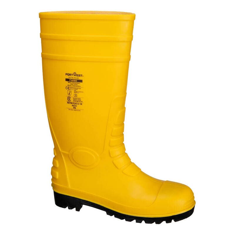Portwest Steel PVC Wellington S5 FO CI (Yellow / 41 / R)