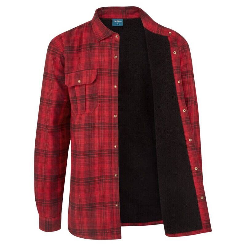 Portwest KA3 Sherpa Lined Check Shirt (Red / L / Regular Fit)