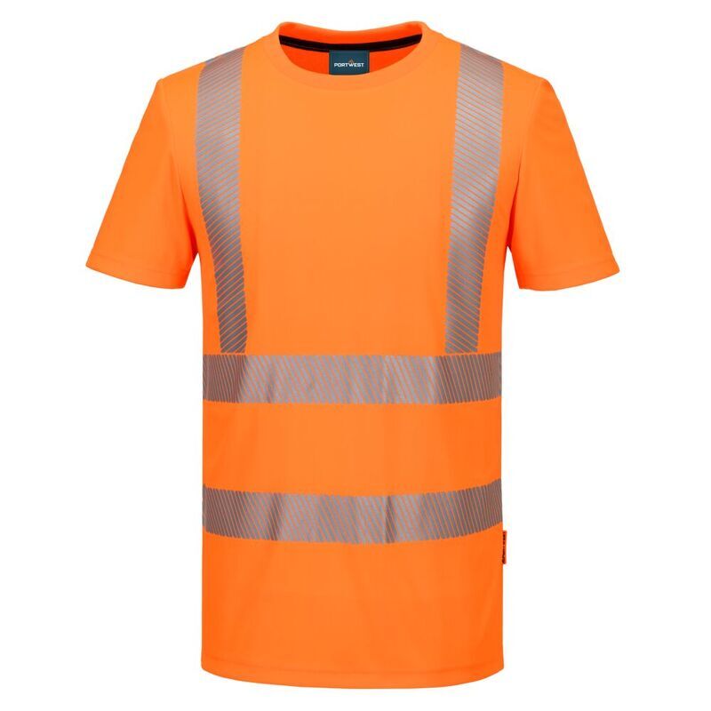 Portwest KX3 Hi-Vis Sports Short Sleeved T-Shirt (Orange / XXXL / Regular Fit)