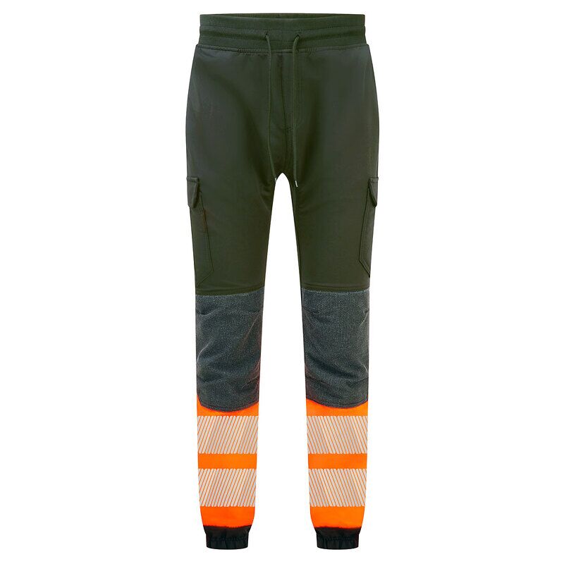 Portwest PW3 Hi-Vis Flexi Class 1 Jogger (Black/Orange / XL / Regular Fit)