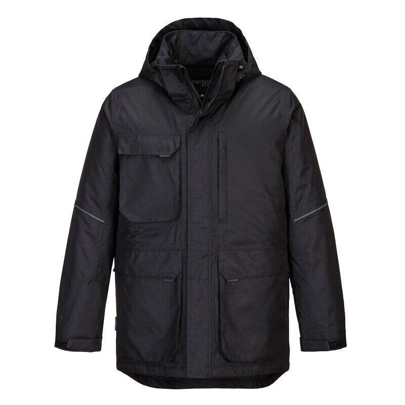 Portwest KX3 Parka Jacket (Black / XL / Regular Fit)