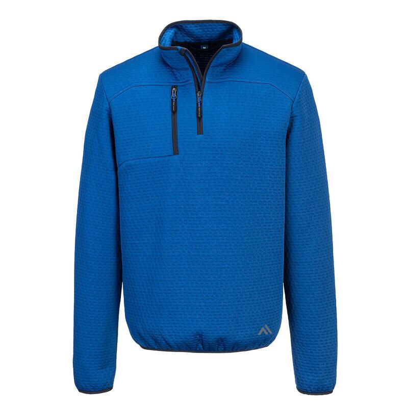 Portwest KX3 Textured 1/4 Zip Sweatshirt (Quartz Blue / XXXL / Regular Fit)