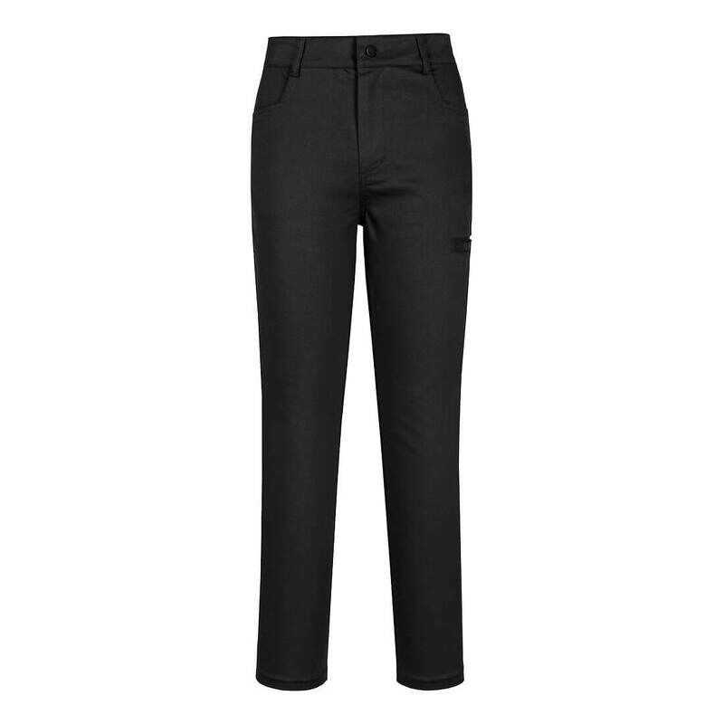Portwest KX3 Womens Flexi Work Trousers (Black / 26 / Regular Fit)