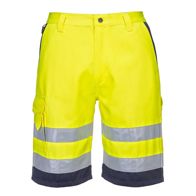 Portwest Hi-Vis Lightweight Polycotton Shorts (Yellow/Navy / XXXL / R)