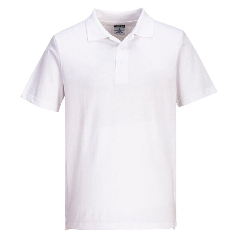 Portwest Lightweight Jersey Polo Shirt (48 in a box) (White / XXL / Regular Fit)