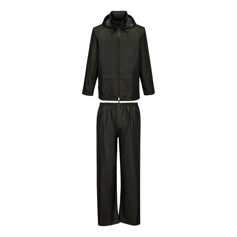 Portwest Essentials Rainsuit (2 Piece Suit) (Forest Nights / S / Regular Fit)