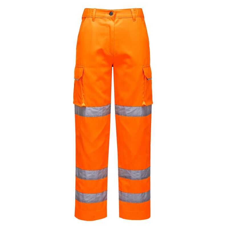 Portwest Hi-Vis Ladies Three Band Work Trousers (Orange / XL / R)