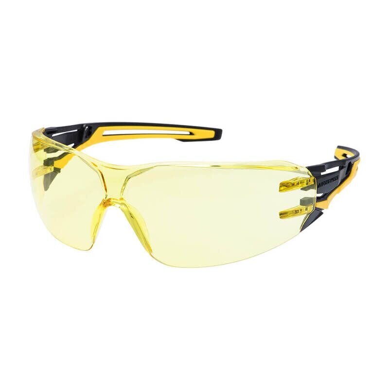 Portwest Anthracite Wraparound Safety Glasses (Amber / R)