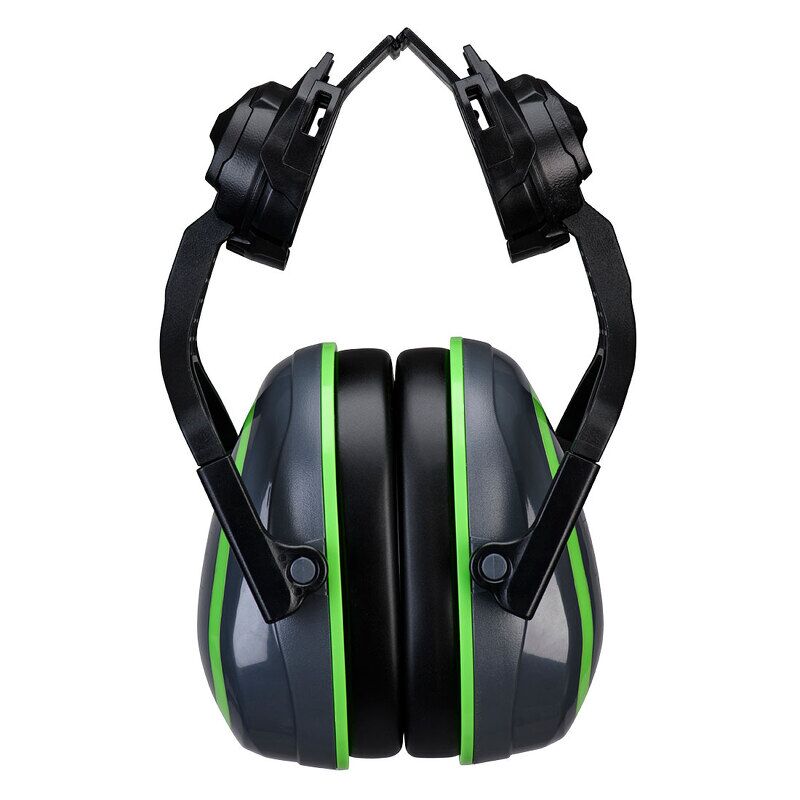 Portwest HV Extreme Ear Defenders Low Clip-On Metal Free (Grey/Green)